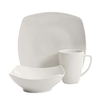 Gibson Home Amelia Court Porcelain Chip and Scratch Resistant Dinnerware set, Service for 4 (12pcs),...