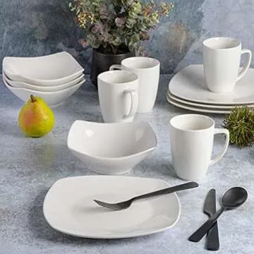 Gibson Home Amelia Court Porcelain Dinnerware Set for 4