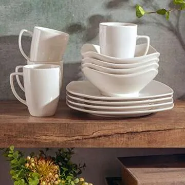 Gibson Home Amelia Court Porcelain Dinnerware Set for 4