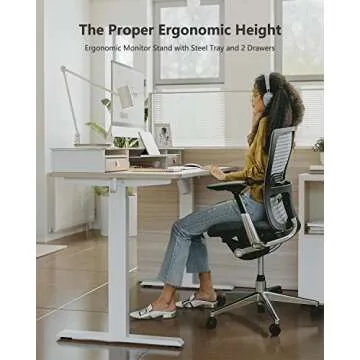 BANTI Electric Standing Desk with Adjustable Glass Top