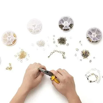 Jewelry Making Jump Rings Kit with 1000 Pieces & Clasps