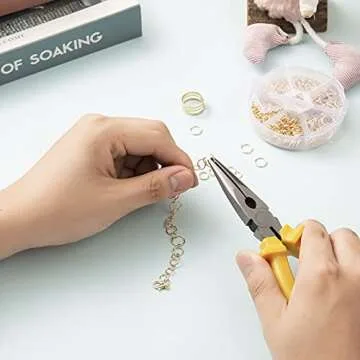 Jewelry Making Jump Rings Kit with 1000 Pieces & Clasps