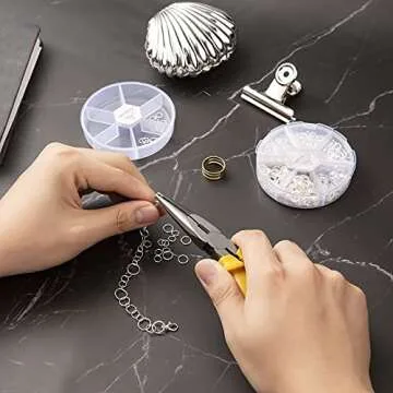 Jewelry Making Jump Rings Kit with 1000 Pieces & Clasps