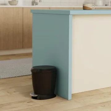 Simplehuman Compact Round Bathroom Trash Can for Small Spaces