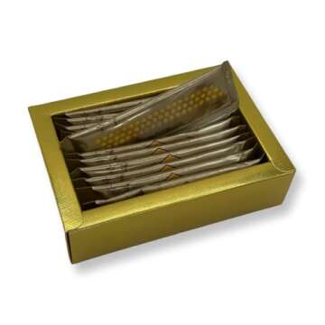 Large 12 Pack of Natural Honey Pack Enriched with Natural Jelly - Bee Pollen from Ginseng Blossoms & Herbs, Full Box of 20G Honey Sachets