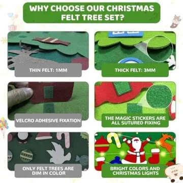 ONEKKA Felt Christmas Tree Set for Kids - Festive Fun
