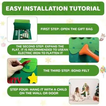 ONEKKA Felt Christmas Tree Set for Kids - Festive Fun