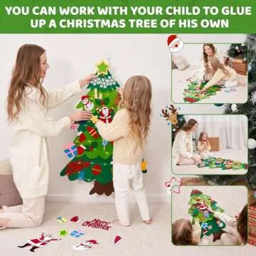 ONEKKA Felt Christmas Tree Set for Kids - Festive Fun
