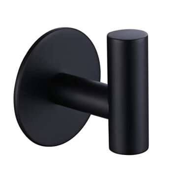ZWTNBFST Adhesive Hooks 304 Stainless Steel Robe Hook Holder Heavy Coat Hook for Bathroom Kitchen Li...