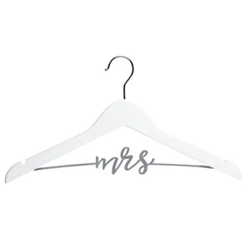 Pearhead Mrs. Wedding Dress Hanger for Bride to Be - Elegant Bridal Hanger, Ideal Keepsake for Weddi...