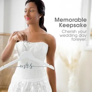 Pearhead Mrs. Wedding Dress Hanger for Stunning Photos