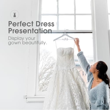 Pearhead Mrs. Wedding Dress Hanger for Stunning Photos