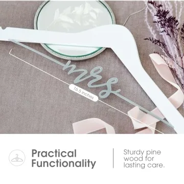 Pearhead Mrs. Wedding Dress Hanger for Stunning Photos