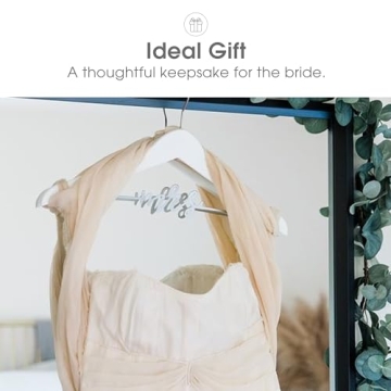 Pearhead Mrs. Wedding Dress Hanger for Stunning Photos