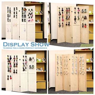 Betterhood 4 Panel Pegboard - Folding Privacy Room Divider