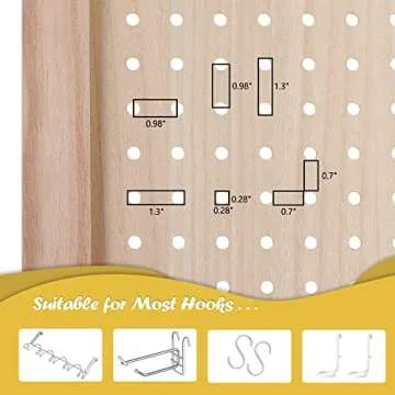 Betterhood 4 Panel Pegboard - Folding Privacy Room Divider