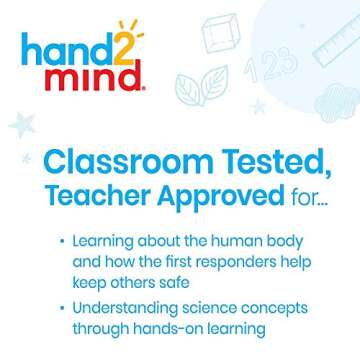 hand2mind Head to Toe Human Body Science Kit, Slime Kit, STEM Kit for Kids, Includes Kids Stethoscop...
