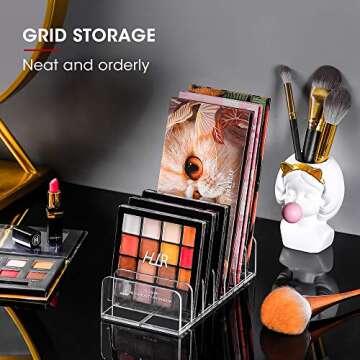 FOGE Makeup Organizer - 7 Compartments for Easy Access