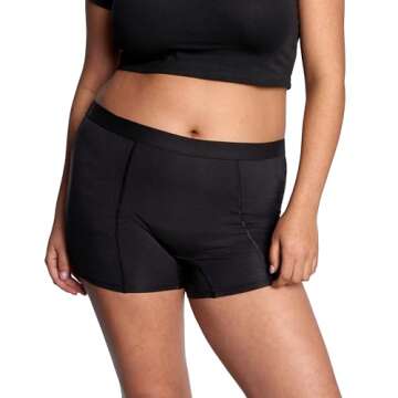 THINX Ultra-Soft Period Underwear, Overnight Boy-Shorts Leakproof Underwear for Women, Holds Up to 1...