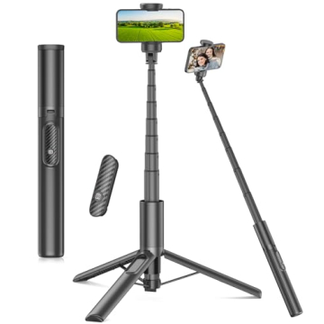 Gahenwo 60" Phone Tripod & Selfie Stick with Remote for Cell Phone 4"-7", Portable Smartphone Tripod...