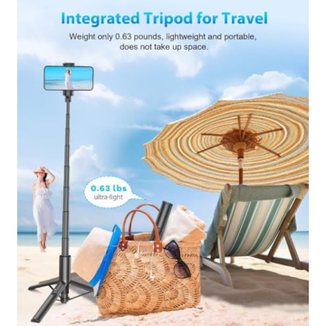 Gahenwo 60" Selfie Stick Tripod with Bluetooth Remote