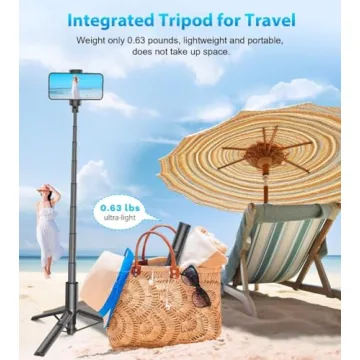 Gahenwo 60" Selfie Stick Tripod with Bluetooth Remote