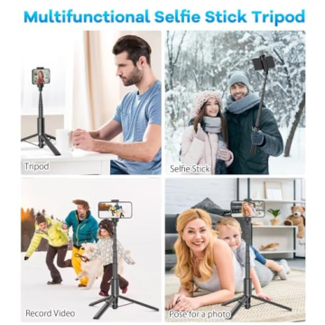 Gahenwo 60" Selfie Stick Tripod with Bluetooth Remote