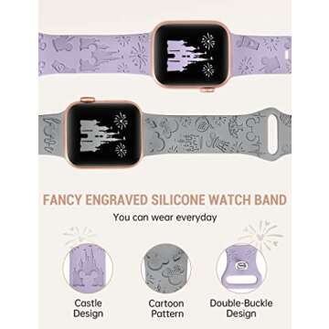Girovo Cartoon Engraved Bands for Apple Watch - Cute Styles