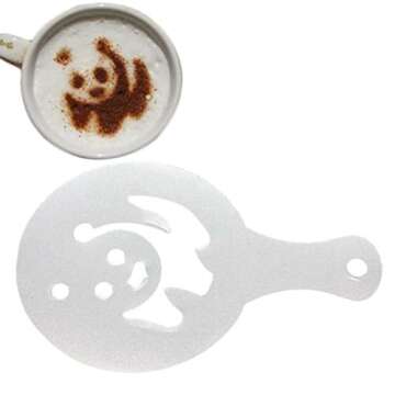 yueton Pack of 16 Cappuccino Coffee Barista Stencils Template Strew Pad Duster Spray
