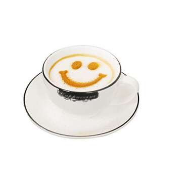 yueton Pack of 16 Cappuccino Coffee Barista Stencils Template Strew Pad Duster Spray