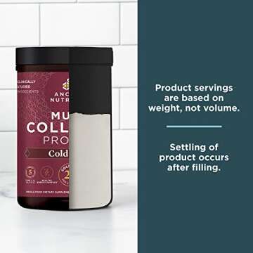 Ancient Nutrition Hydrolyzed Collagen Peptides Powder, Cold Brew Multi Collagen Protein for Women and Men, 40 Servings, Supports Skin and Nails, Gut Health, 17.5 oz