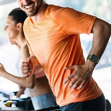 GELISHI Compatible with Apple Watch Band 45mm 44mm 42mm, Men Rugged Protective Case Bumper with Sport Band Military Shockproof Case for Watch Series 8 7 6 SE 5 4 3 2, Army Green