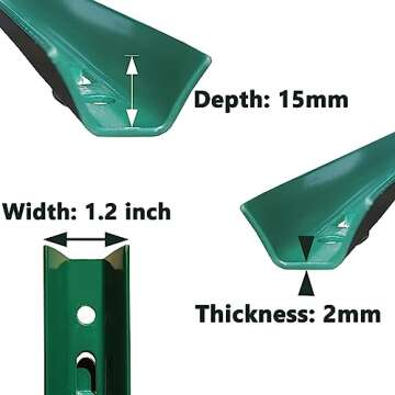 ARIFARO Fence Posts 4 Feet Sturdy Duty Metal Fence Post, Pack of 10, No Dig Garden U Post for Wire Fencing Steel Post for Yard, Outdoor Wire