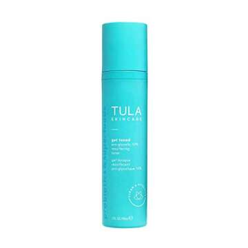 TULA Skin Care 3-Step Balanced Skin Bundle | Full-Size Face Wash, Day & Night Face Moisturizer, Pro-Glycolic Resurfacing Face Toner | Best for Normal and Dry Skin