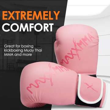 MaxxMMA Pro Training Boxing Gloves Men Women, Muay Thai, Kickboxing Punching Bag Fight Gloves, Sparring Heavy Bag Workout Gloves