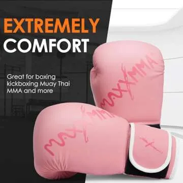 MaxxMMA Pro Training Boxing Gloves Men Women, Muay Thai, Kickboxing Punching Bag Fight Gloves, Sparring Heavy Bag Workout Gloves