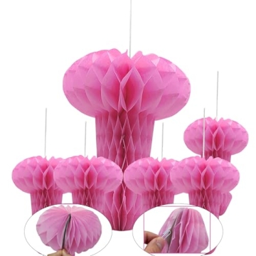 Bachelorette Party Decorations, 6Pack Hanging Honeycomb Poms Table Centerpieces Funny Bridal Shower ...