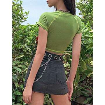 Chic Summer E-Girl Butterfly Graphic Crop Top for Women