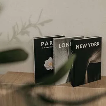 3 Pieces Fashion Decorative Book,Large Size Decorative Hardcover Books, A Chic Addition to Any Space - Display These Fashion Design Books on Shelves or Night Stands