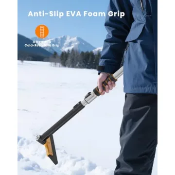 Extendable Ice Scraper with 360° Brush for Car Windshield