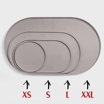 DogBuddy Dog Food Mat - Waterproof Dog Bowl Mat, Silicone Pet Mat for Food and Water Bowls, Nonslip ...