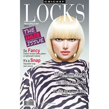 Cricket Zebra Hair Cutting Cape for Professional Stylists