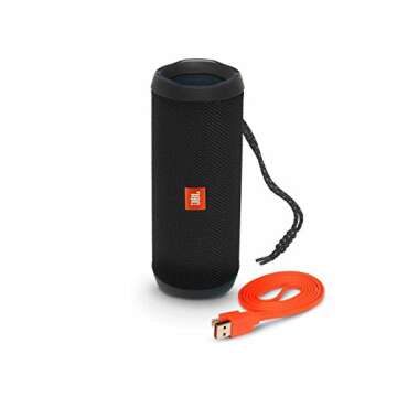 JBL Flip 4 Portable Bluetooth Wireless Speaker Bundle with Protective Travel Case - Black