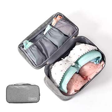 Rainbow-Lee Travel Underwear Organizer, Bra Underwear Travel Packing Organizer Waterproof Pack Cube ...