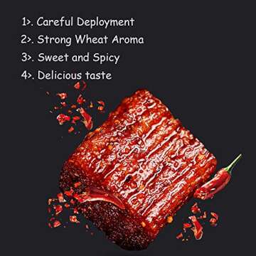 Spicy Strip - Chinese Special Snack Food, 辣条, Spicy Gluten Latiao, Made From Wheat/Chili/Spice, ...