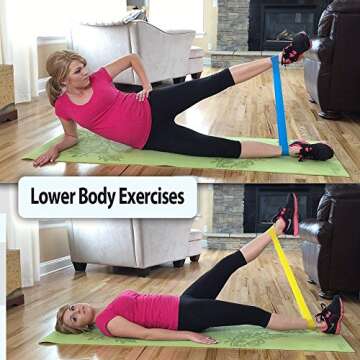 Flex Active Resistance Loop Bands Set of 4 for Fitness