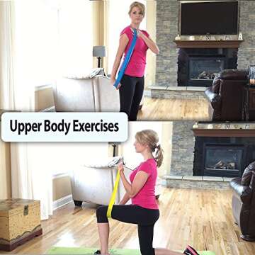 Flex Active Resistance Loop Bands Set of 4 for Fitness