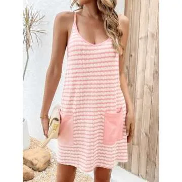 Fisoew Womens Tennis Athletic Dress Mini Romper Dress with Built in Shorts Summer Vacation Outfits