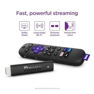 Roku Streaming Stick 4K+ Streaming Device with Voice Remote Pro, 4K/HDR/Dolby Vision, Black