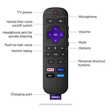 Roku Streaming Stick 4K+ Streaming Device 4K/HDR/Dolby Vision with Voice Remote Pro,Black
